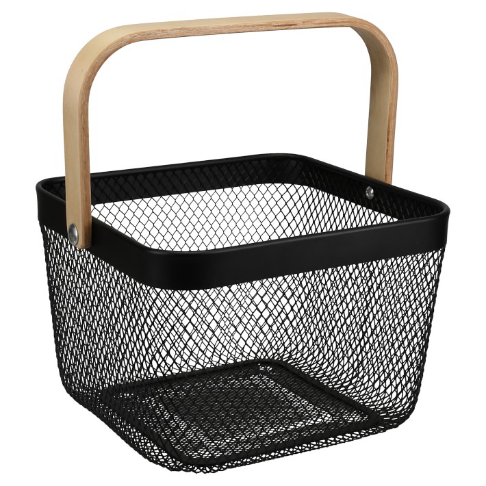 Market Basket with Bamboo Handles
