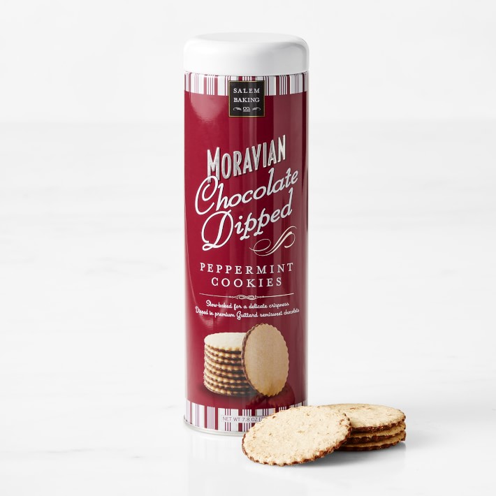 Moravian Chocolate-Dipped Peppermint Cookies