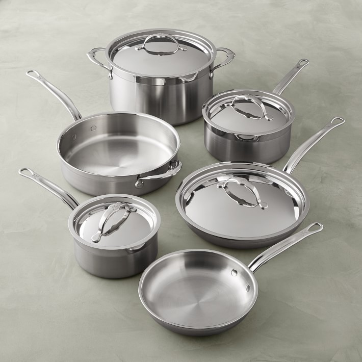Hestan ProBond Professional Clad Stainless-Steel 10-Piece Cookware Set
