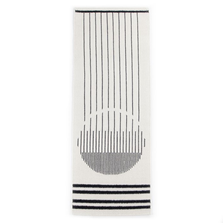 Elliana Black Modern Graphic Rug