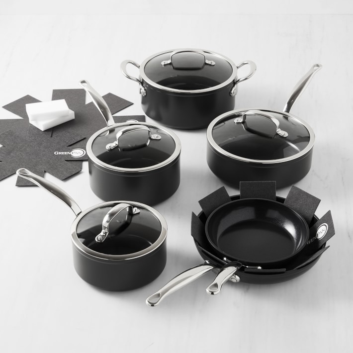 GreenPan Premiere Hard Anodized Ceramic Nonstick 10-Piece Cookware Set
