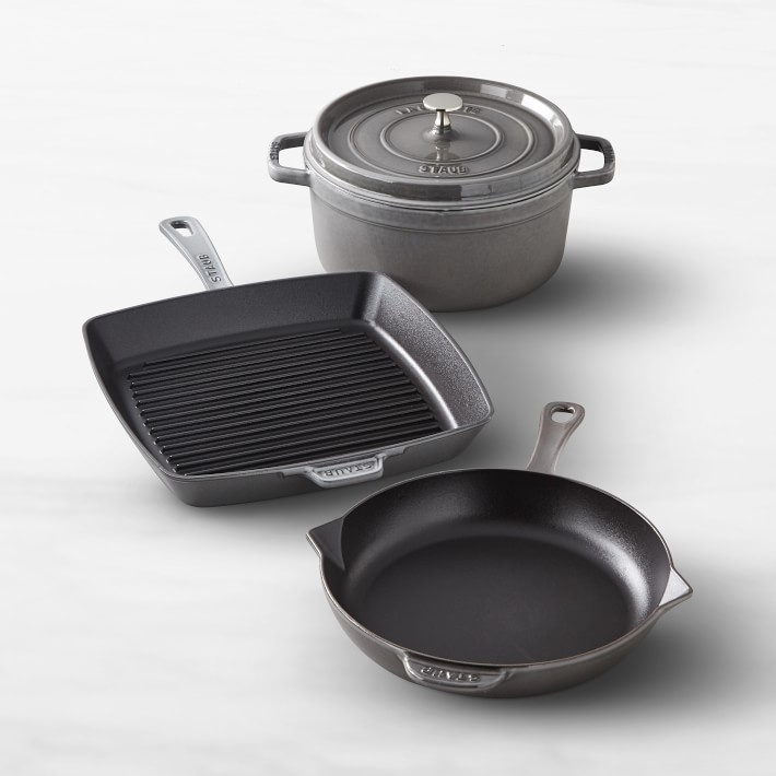 Staub Enameled Cast Iron 4-Piece Grill Set