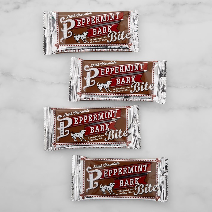 Dark Chocolate Peppermint Bark Bites, Set of 4