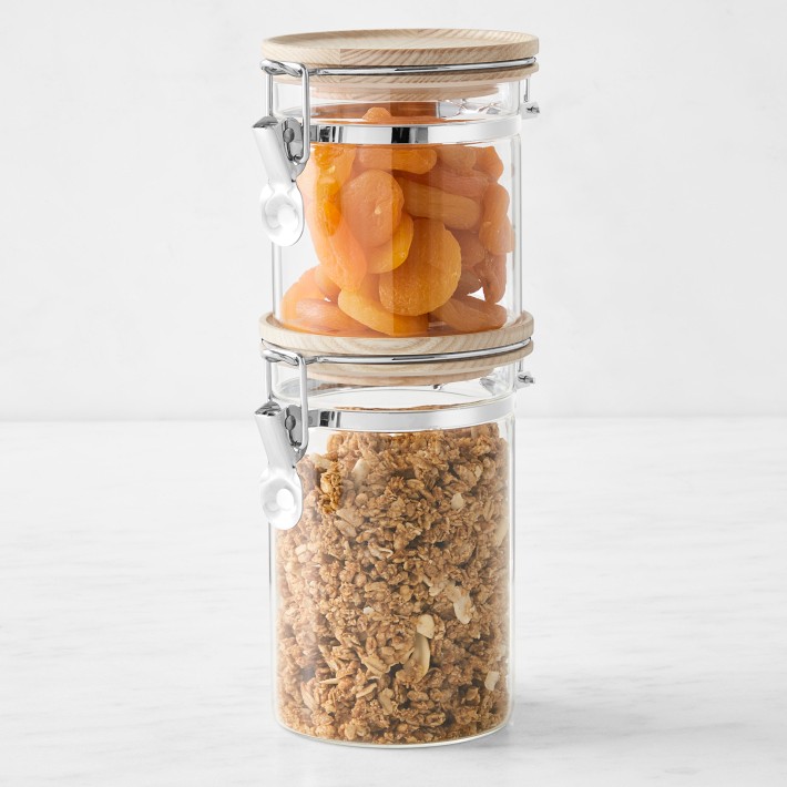 Hold Everything Stacking Glass Canister with Clamp