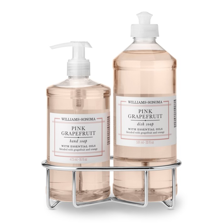 Pink Grapefruit Hand Soap & Dish Soap 3-Piece Kitchen Set