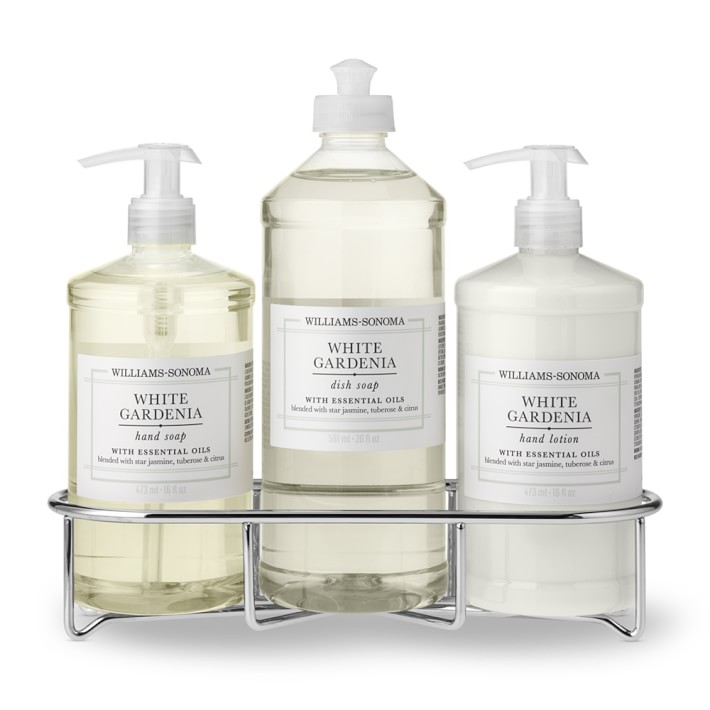 White Gardenia Hand Soap & Lotion 4-Piece Kitchen Set