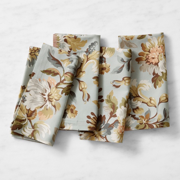 Autumnal Floral Napkins, Set of 4