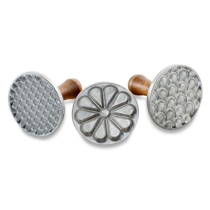 Nordic Ware Cast Aluminum Heirloom Cookie Stamps, Set of 3
