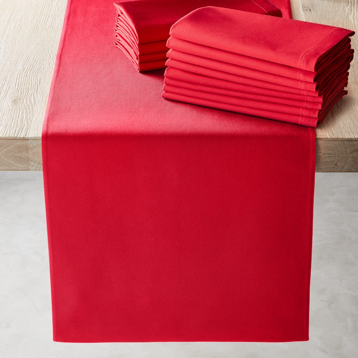 Hotel Table Runner and Napkins, Set of 12