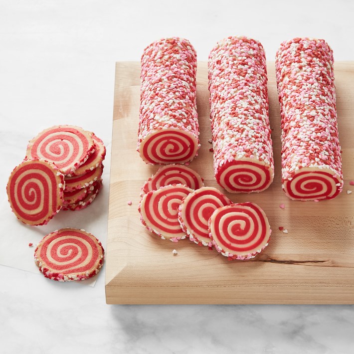 Heart Sprinkle Slice and Bake Cookies