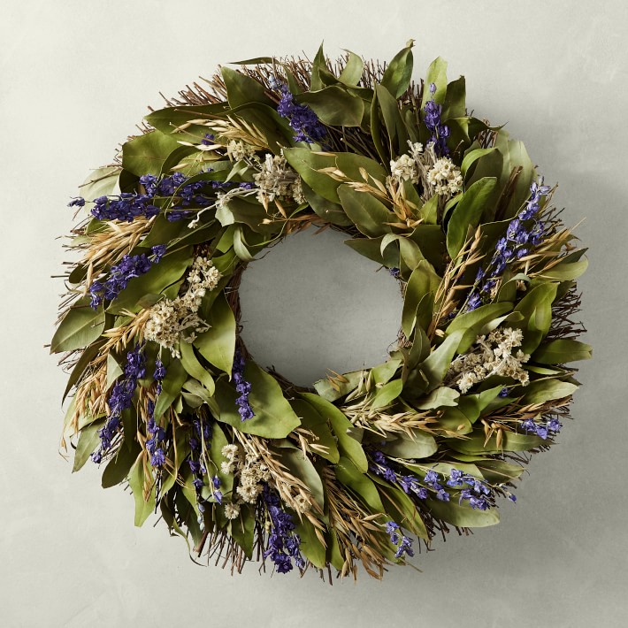 Purple Larkspur Live Wreath