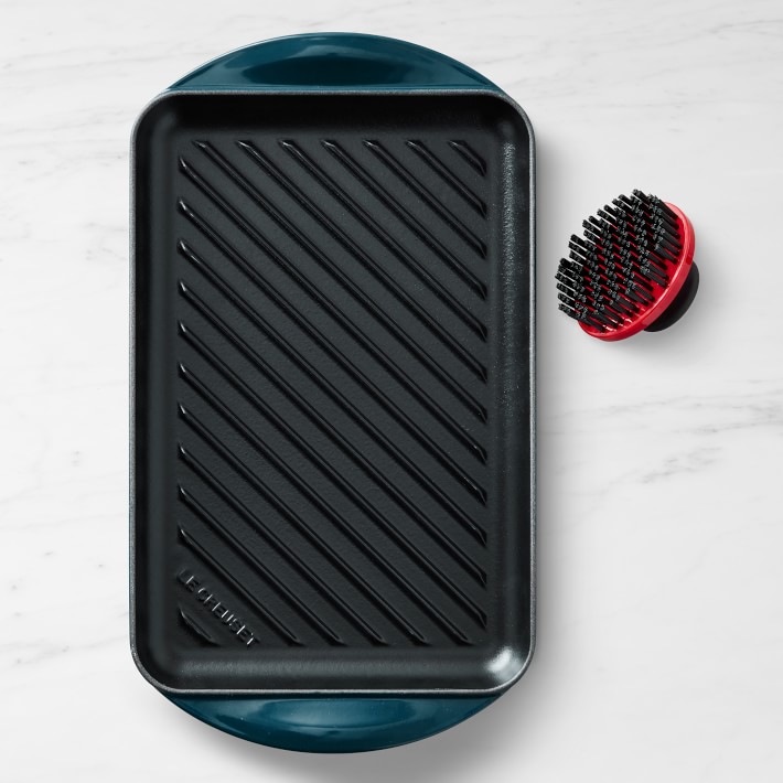Le Creuset Signature Enameled Cast Iron Skinny Grill and Brush