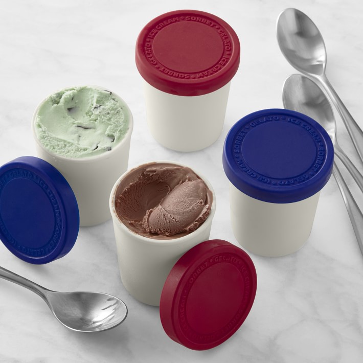 Mini Ice Cream Storage Tubs, Set of 4