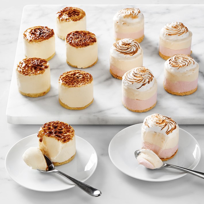 Baked Alaska & Creme Brlee Mini Ice Cream Cakes, Set of 12