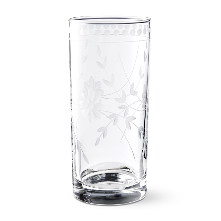 Vintage Etched Highball Glasses