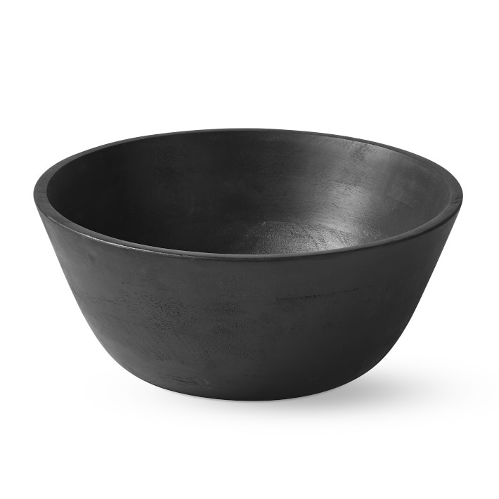 Black Wood Salad Bowls