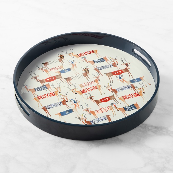 Natale Reindeer Lacquer Tray