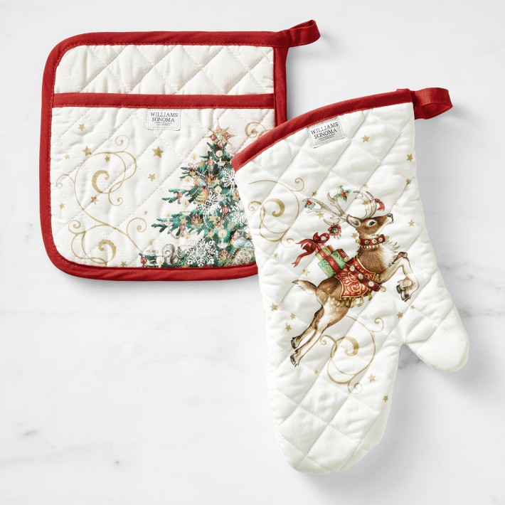 Twas the Night Before Christmas Oven Mitt & Potholder Set