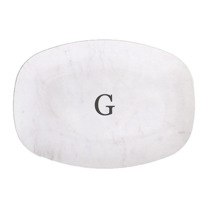 Personalized Shatter-Resistant Platter, Marble Printed Finish