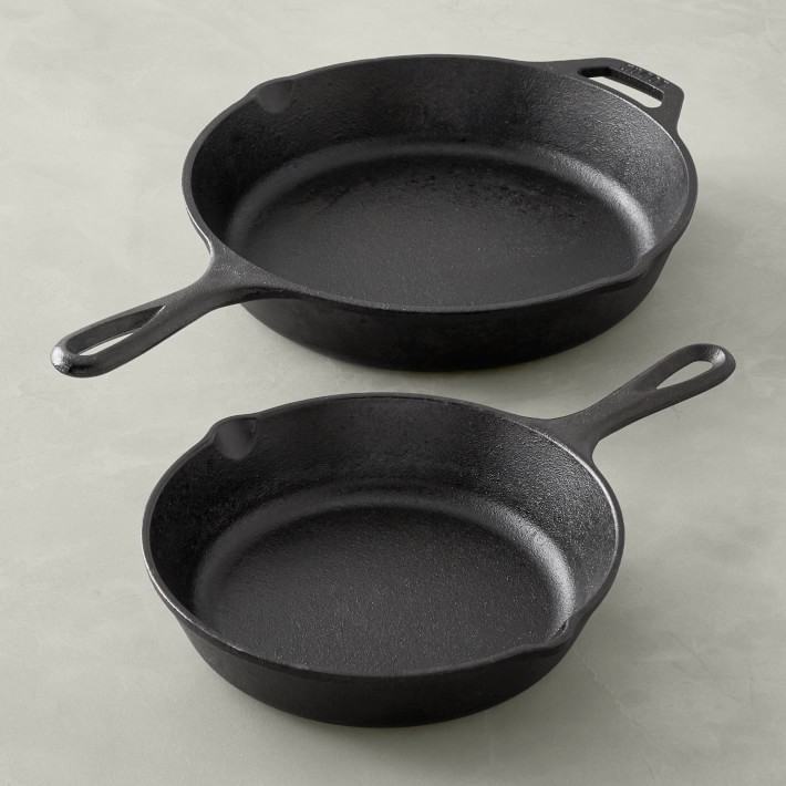 Lodge Seasoned Cast Iron Skillets, Set of 2