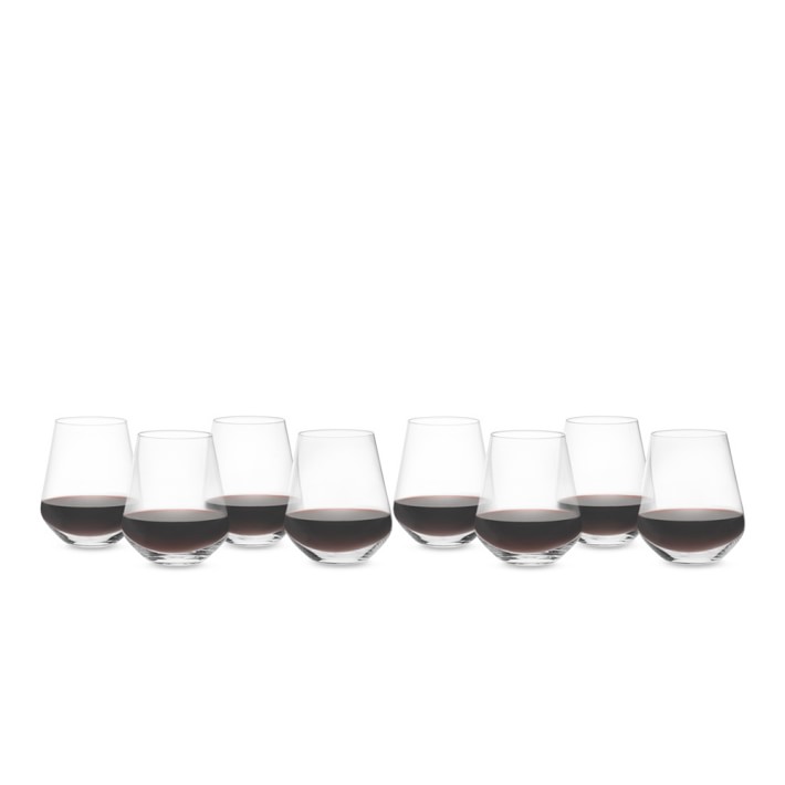 Estate Stemless Red Wine Glasses, Buy 6-Get 8 Set