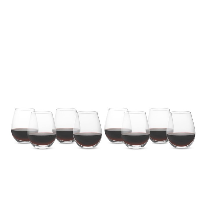 Reserve Stemless Red Wine Glasses, Buy 6-Get 8 Set