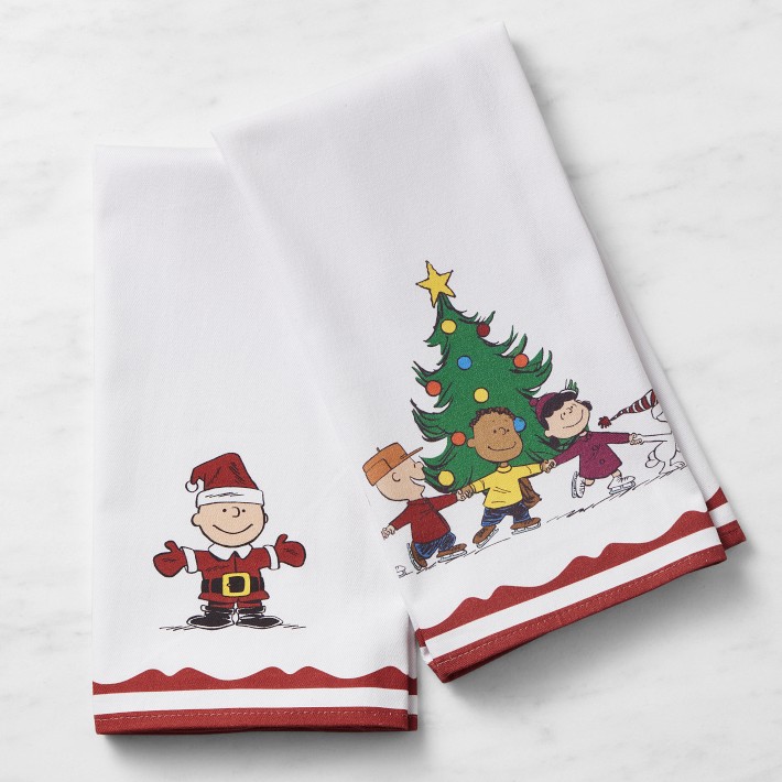 PEANUTS Holiday Towels, Set of 2
