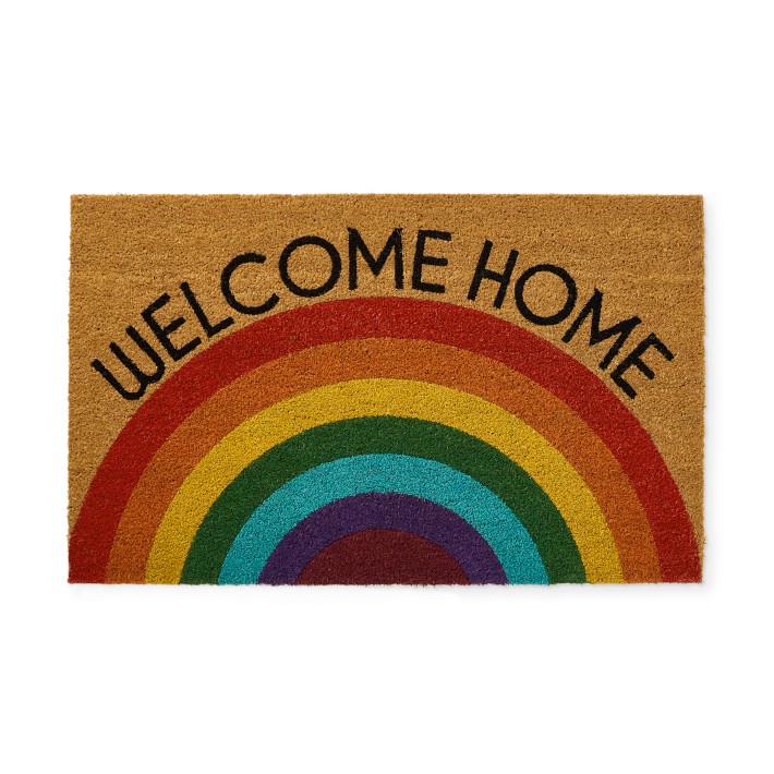 Welcome Home Rainbow Doormat