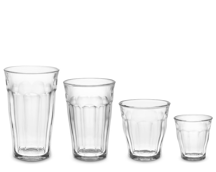 Duralex Picardie Glass Tumblers, Assorted Set of 24
