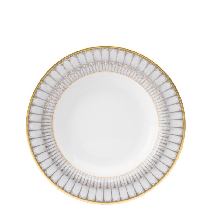 Deshoulieres Arcade Gris Rim Soup Bowl