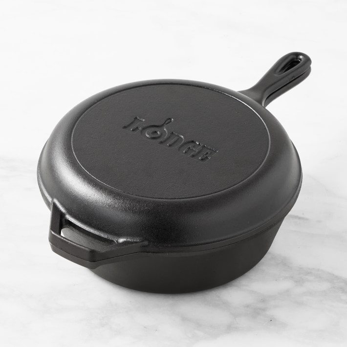 Lodge Seasoned Cast Iron Combo Cooker, 3 1\u002F4-Qt.