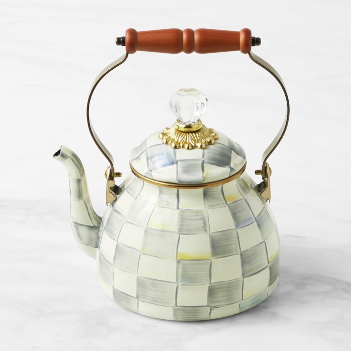MacKenzie-Childs Sterling Check Teakettle