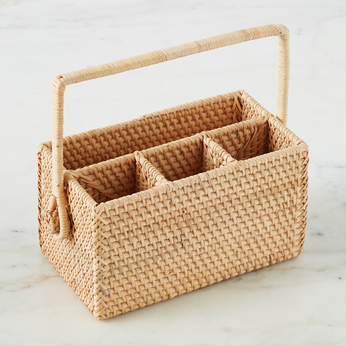 Light Woven Rectangular Caddy