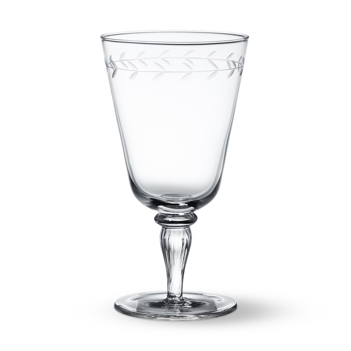 Elegant Etched Goblets, Set of 4