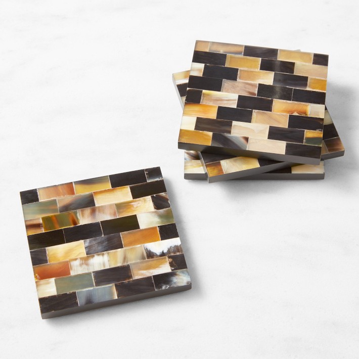 Horn Mosaic Coasters, Set of 4