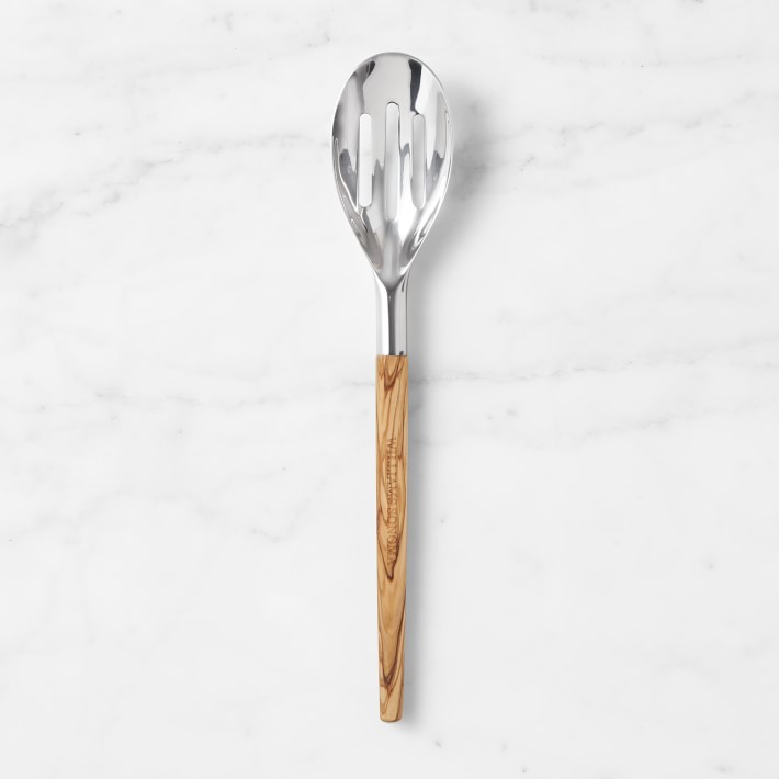 Stainless Steel Olivewood Utensil Slotted Spoon