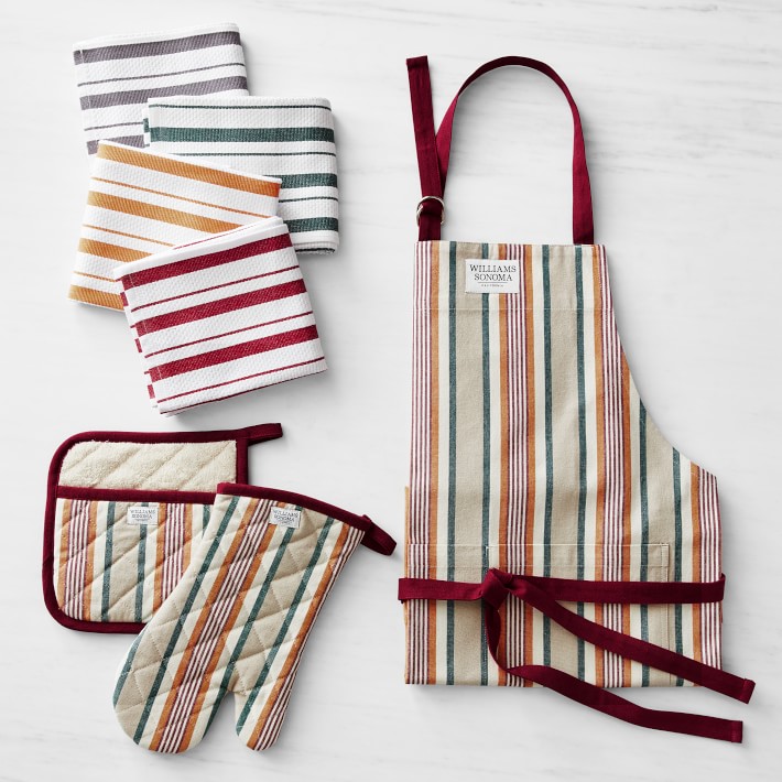 Autumn Stripe Kitchen Linens Essential Bundle