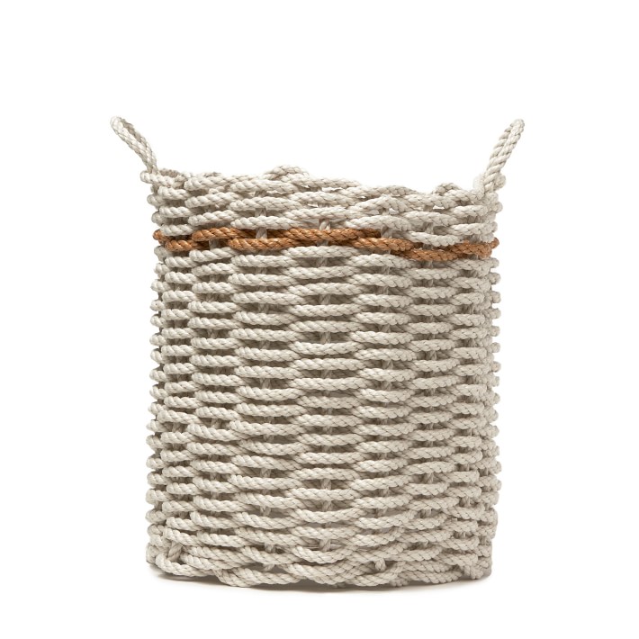 The Rope Co. Oyster with Honeycomb Stripe Basket