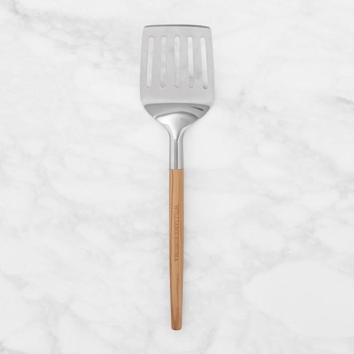 Stainless Steel Olivewood Slotted Turner