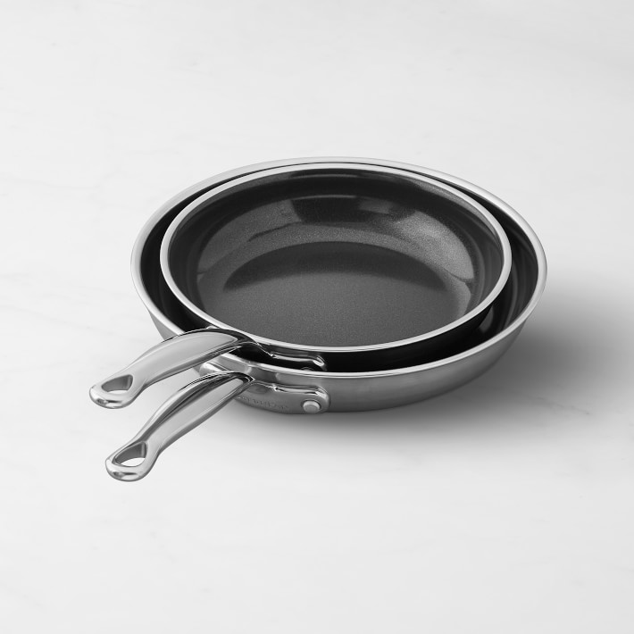 GreenPan Premiere Stainless-Steel Ceramic Nonstick Fry Pan Set