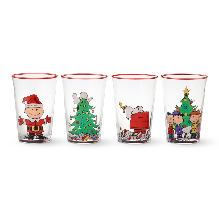 PEANUTS Holiday Tumblers, Set of 4