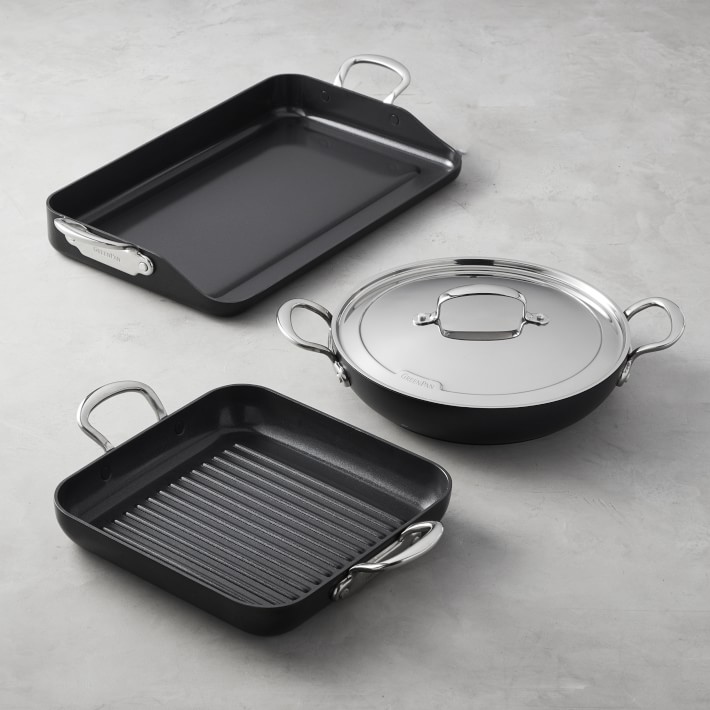 GreenPan Premiere Stainless-Steel Ceramic Nonstick Outdoor\u002FIndoor Cookware 4-Piece Set