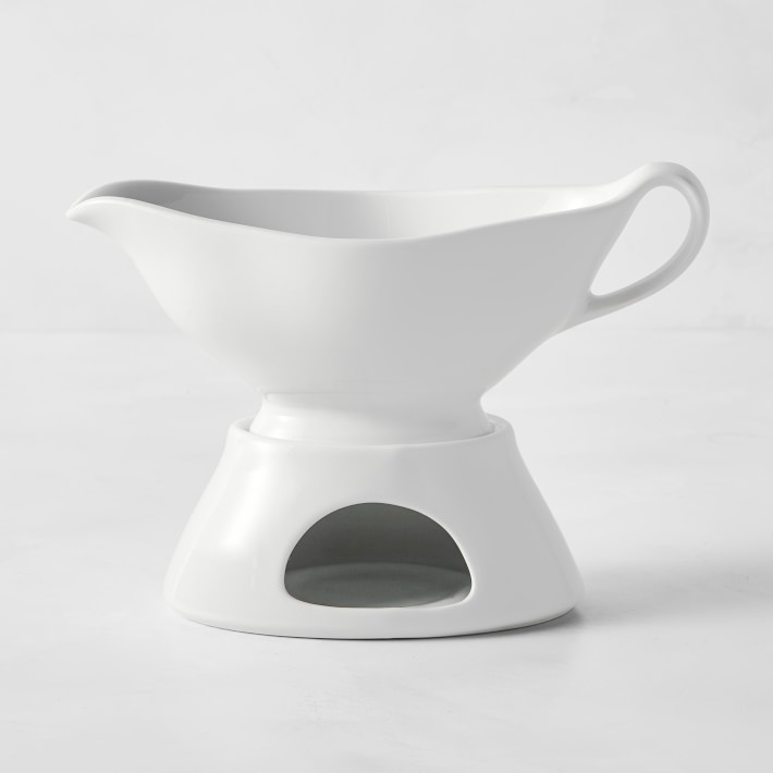 Pillivuyt Porcelain Gravy Boat with Warming Base