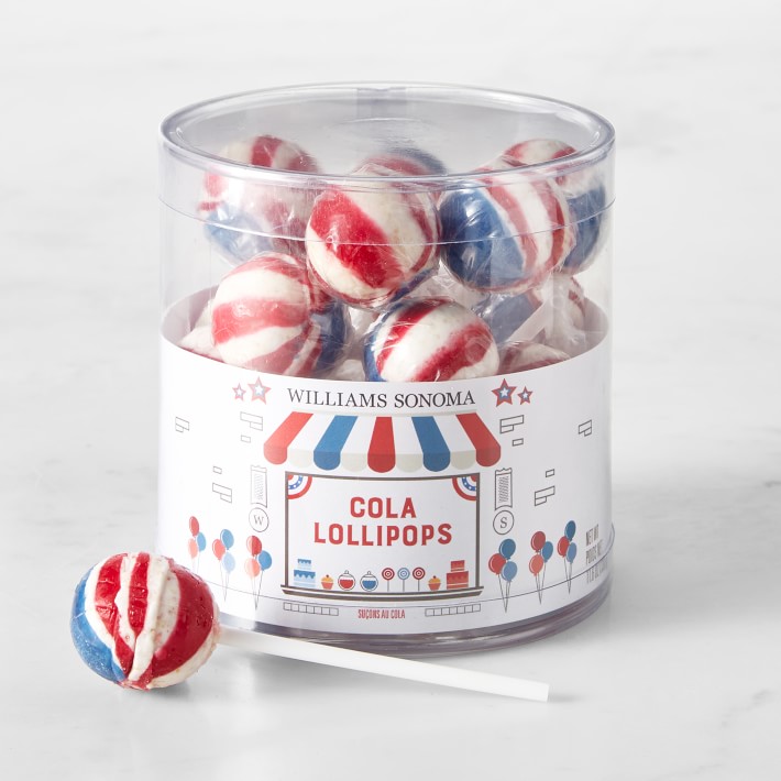 Red, White & Blue Cola Lollipops