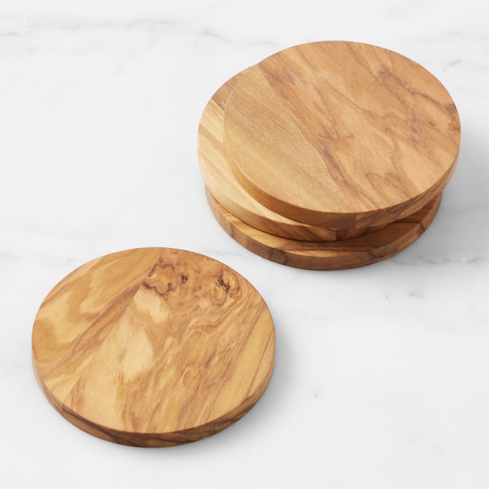 Olivewood Coasters, Set of 4