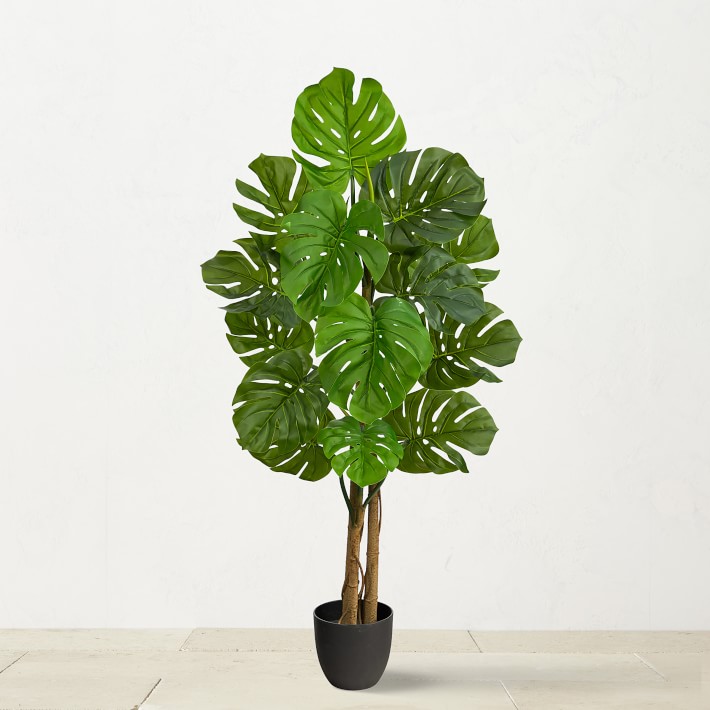 4' UV Resistant Faux Monstera Tree
