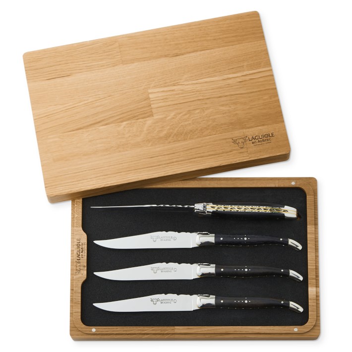Laguiole en Aubrac Ebony Steak Knives, Set of 4