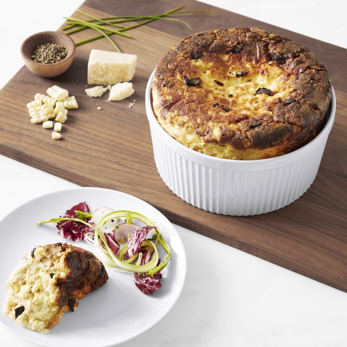 White Corn and Truffle Souffle in Ramekin, Serves 12