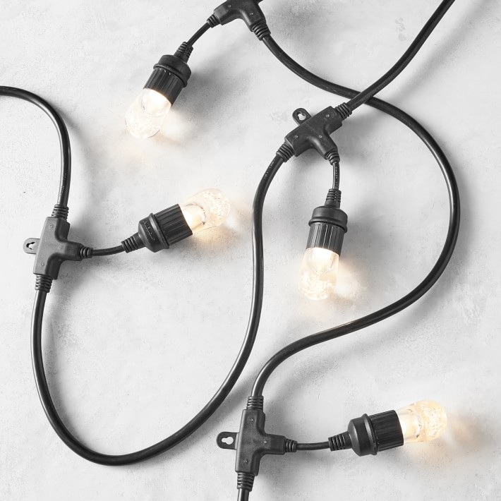 Color Changing LED Cafe Lights, Black Cord