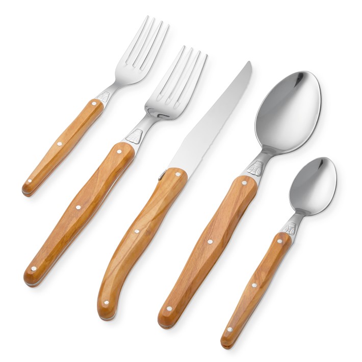 Jean Dubost Laguiole Olivewood Flatware Sets